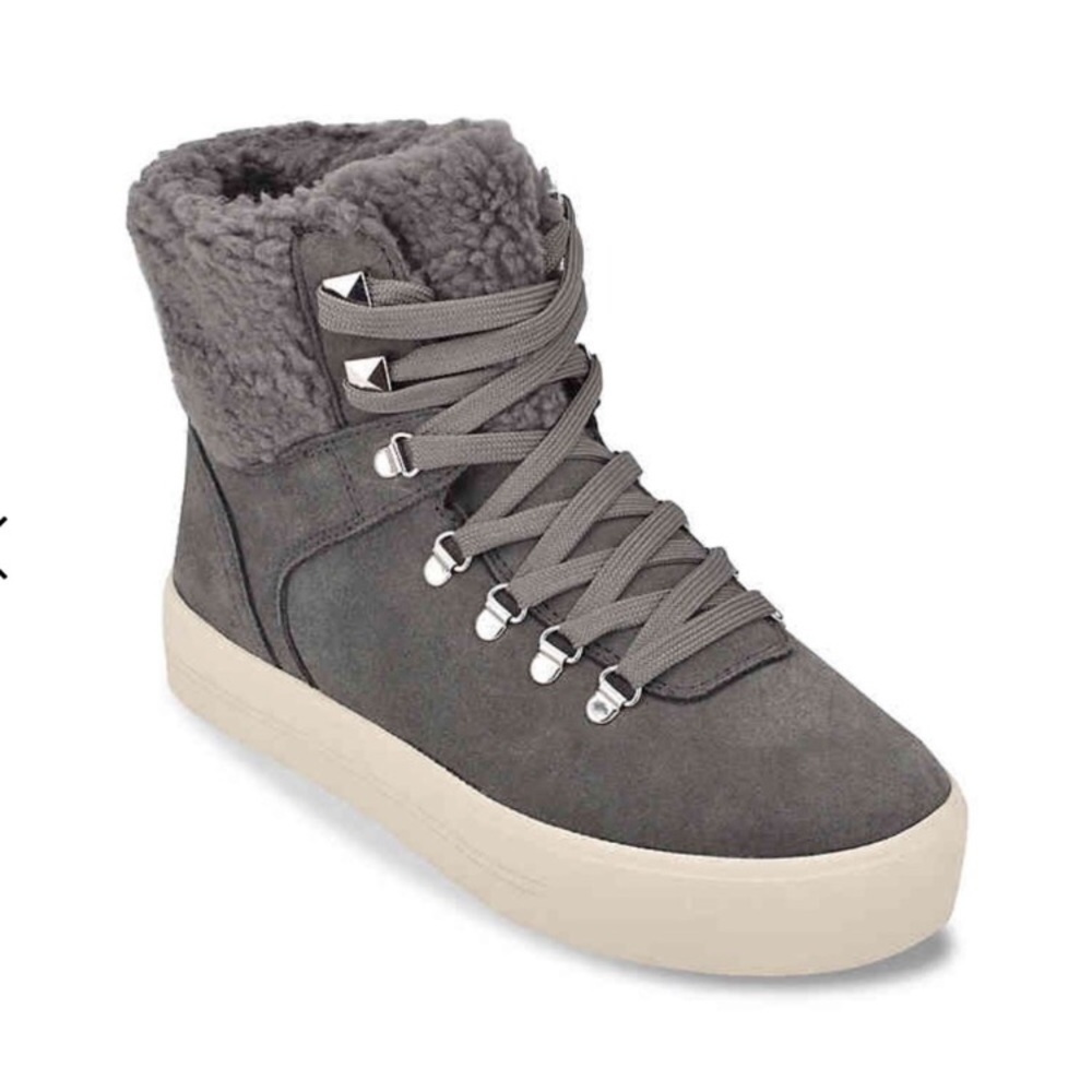 NWOB Marc Fisher MFDARLEN Suede Faux Fur Boots 9,5